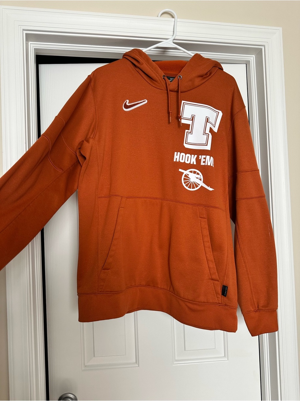 Nike women’s Rust Orange Pullover dry fit Hoodie - 'T' Hook 'Em